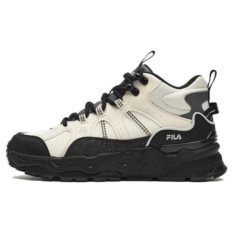FILA Trek 1S High Top Sneakers  White Black  Women s F12W342129FBW 36