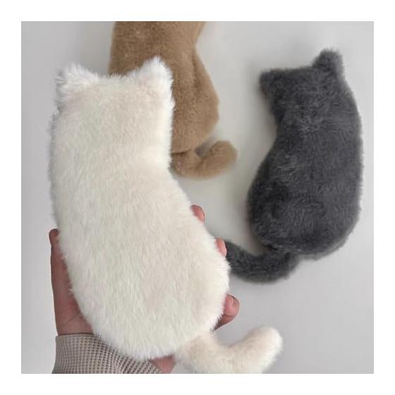 Cat-Shaped Plush Pencil Case, Pencil Case, Large Capacity, Fluffy, Cat Pen Holder, Pen Holder, Stylish, Active Pouch, Multifunctional, Cosmetic
