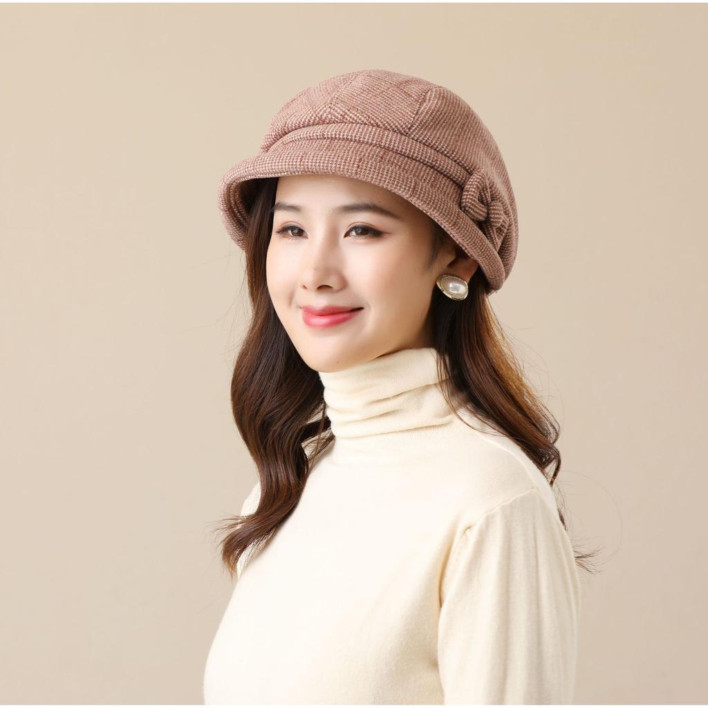 Fisherman Hat Ladies Season Plaid Mom Hat Thermal Basin Hat Top Hat Casual Versatile