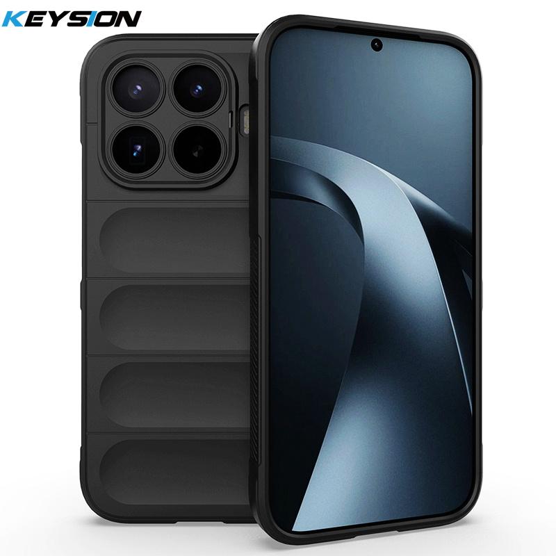 KEYSION Heavy Duty Shockproof Matte Phone Case for Xiaomi 17T Pro 5G Anti-skid Soft Silicone Phone Back Cover for Xiaomi 17T 5G