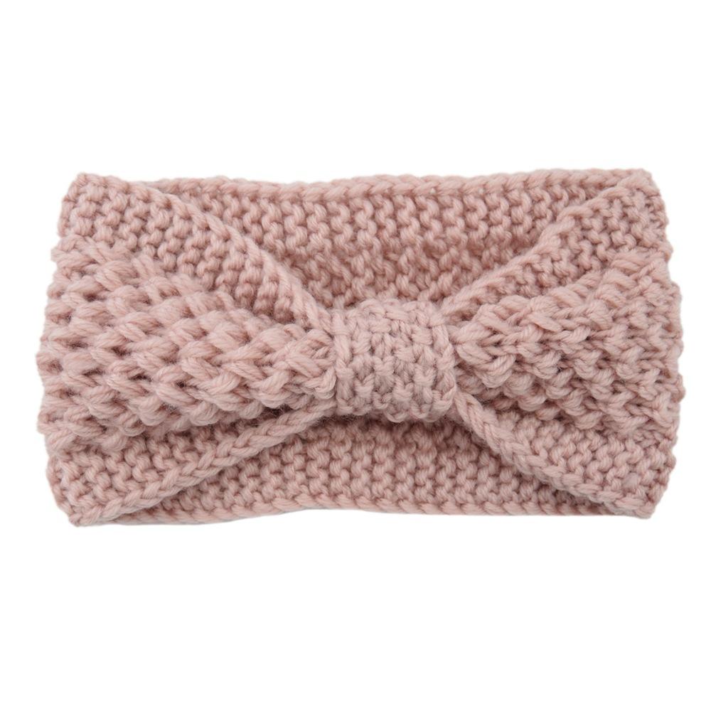 Effen Kleur Gebreide Hoofdbanden Winter Oorwarmers Gedraaid Elastisch Tulband Vrouwen Meisjes Haarbanden Pluche Gebreide Hoofddoek Hoofddeksel