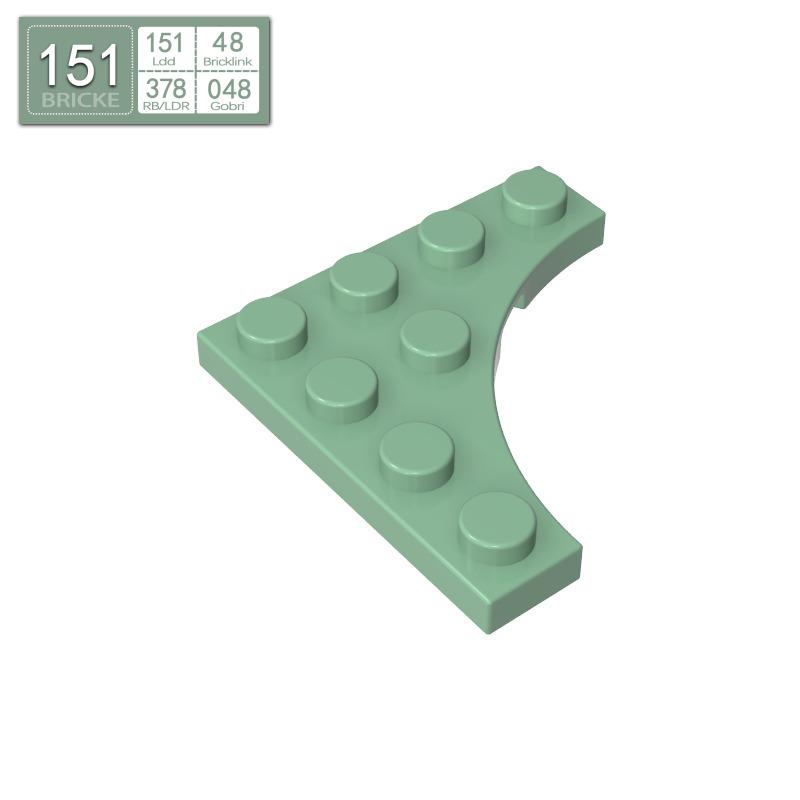 BRICKE 35044 4x4 Inner Arc Wedge Plate, LEGO-Compatible Block 50g (~40 pcs)