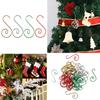 20pcs Christmas Ornament Hooks Metal S-shaped Hooks Holders For Christmas Tree Ball Pendant Hanging Decoration DIY Home Decor