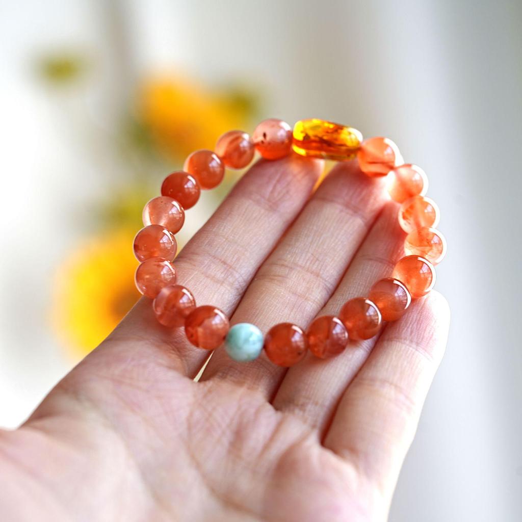 Elegant Southern Red Agate Beaded Bracelet with Tassel – Fashion Light Luxury Women's Jewelry