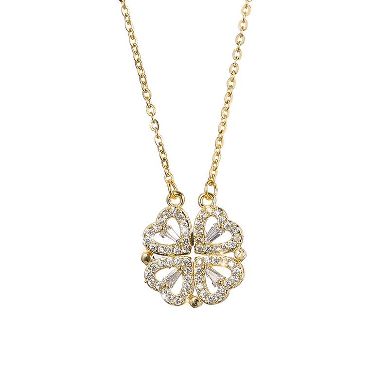 Корейское ожерелье-чокер с цирконом и дизайном сердца Дондэмун, универсальное в носке, из титановой стали для женщин.