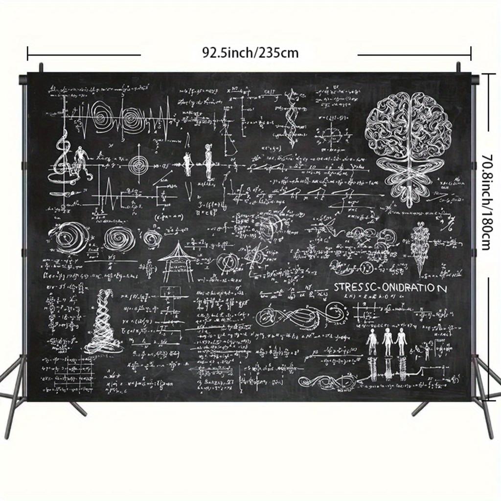 1pc 2D Science Lab Chemistry Theme Party Backdrop Banner-Durable For Birthday Anniversary Graduation Ceremony Wedding -Multi Purpose