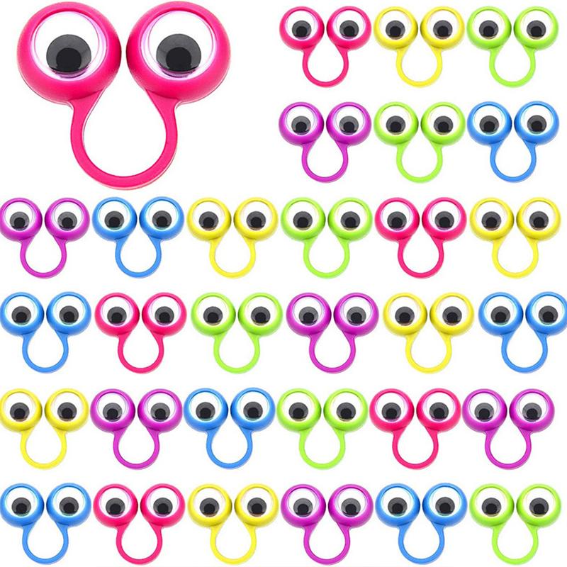 

10/20pcs Finger Puppets Rings Puppets Wiggly Eyeball Toy for Kids Birthday Party Favors Classroom Prizes Christmas Gift Pinata