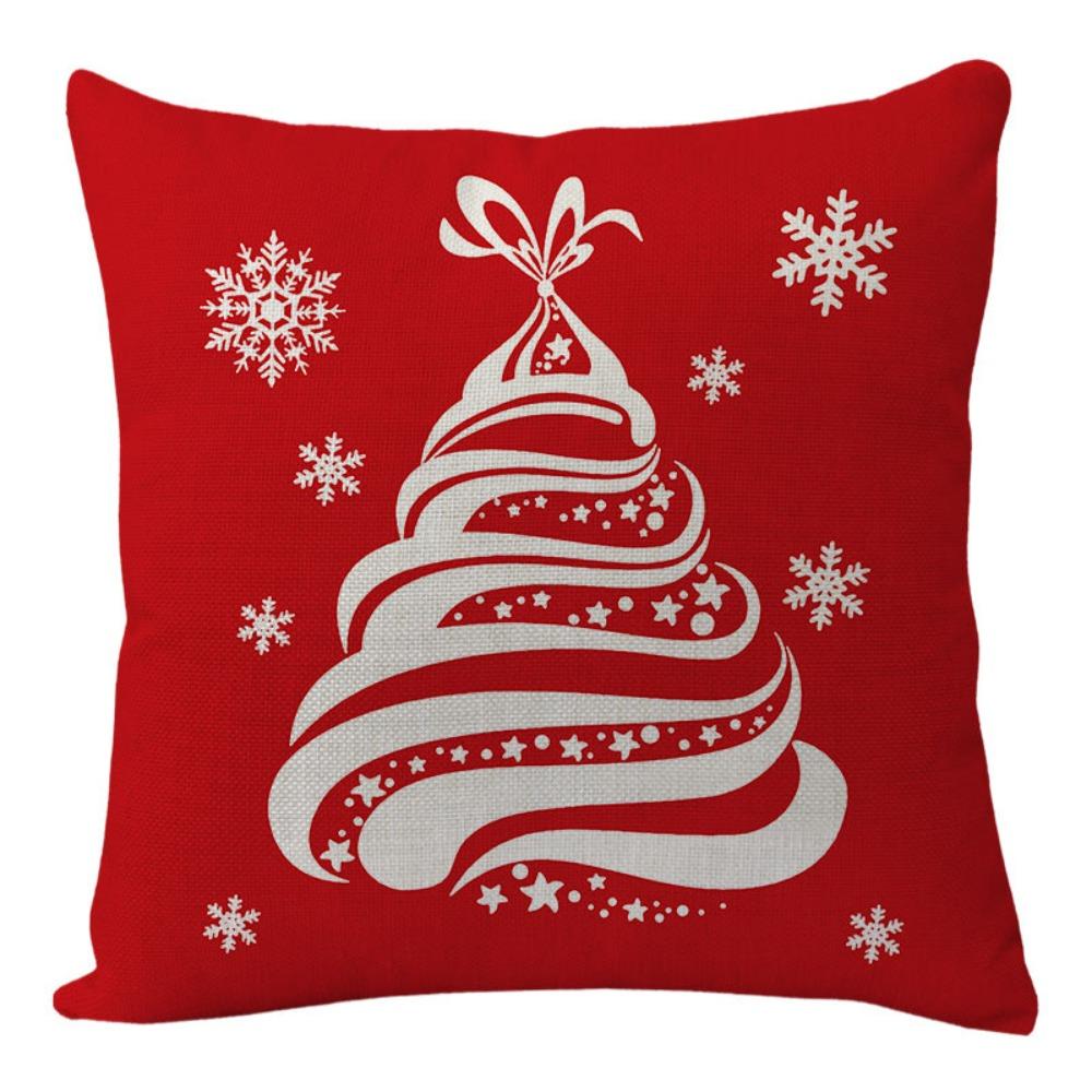 

Счастливого Рождества Наволочки для декоративных подушек 45x45см Клетчатая наволочка для диванной подушки Льняная Подарочная Наволочка Чехол для подушки Дом Офис Гостиная