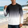 Men's UPF50+ Sun Protection Long Sleeve Shirt Stretch Fabric Lightweight Breathable Outdoor Activewear Top