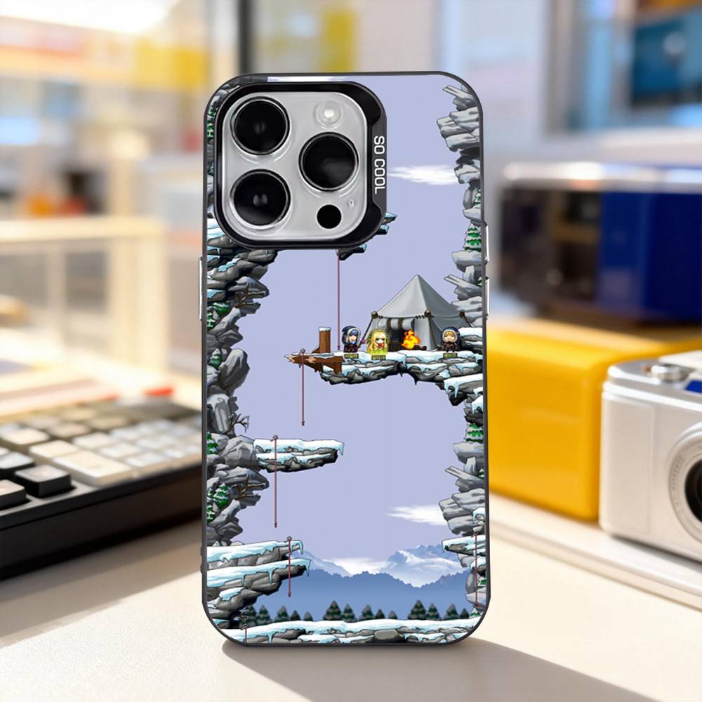 Cute M-Maplestory Game Phone Case For iPhone 17,16,15,14,13,12,11,Pro,XS,Max,Plus,Mini,SE4,E IMD Matte Black
