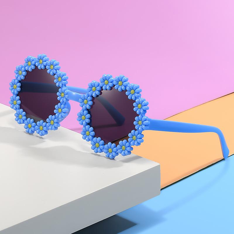 Children's small daisy sunglasses cute flower shape photo glasses baby decorative glasses travel sunglasses