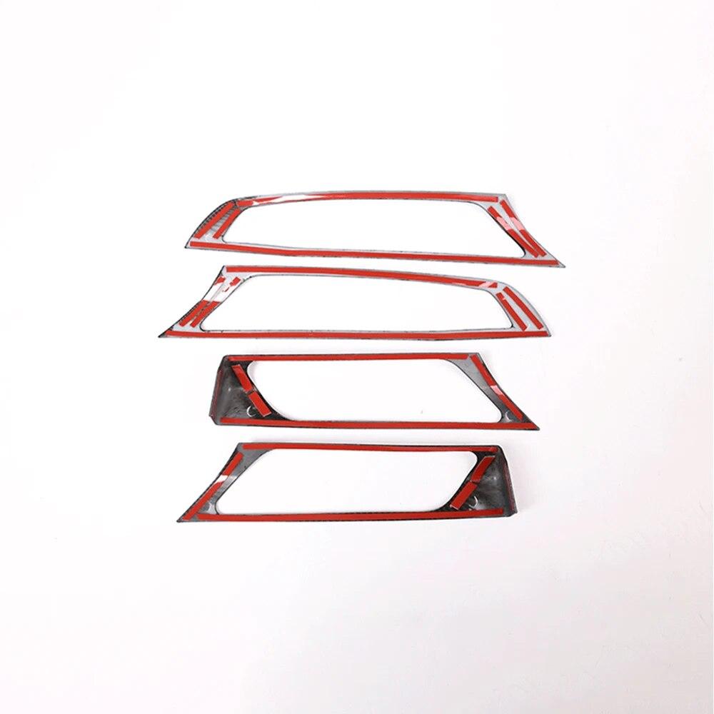 4PCS Carbon Fiber Car Interior Door Handle Cover Trim Bowl Sticker ABS Decoration Auto Accessories For BMW X3 F25 X4 F26 2011-17