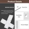 4Pcs Stainless Steel Metal Straight Brackets With Screws Repairing Mending Plate for Wood Furniture Easy To Install