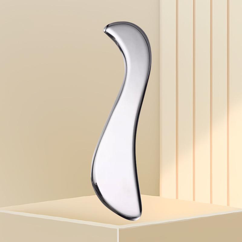 

Stainless Steel Large S-Fascia Gua Sha Muscle Relaxation Massage Tool.