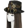 Punk Top Hat Lady with Compass Gears Goggles Compass Head Wear Cosers Costume Accessories for Industrial Age
