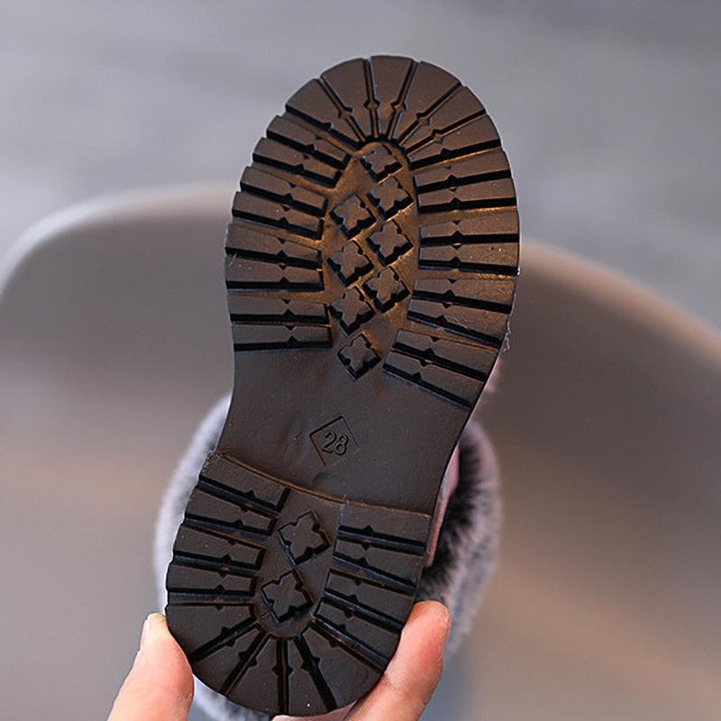 Winter Girls Boots Princess Snow Boot Sport Shoes Girl Children Warm Boots Fashion Soft Kids Sneakers