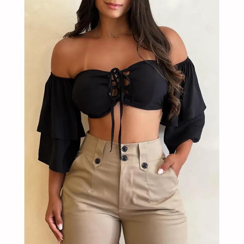 Women's Elegant Pants Casual High Waist Button-pocket Pencil Pants Workwear Trousers