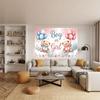 One piece gender revealing backdrop with teddy bear and balloons photo booth props and home decorations