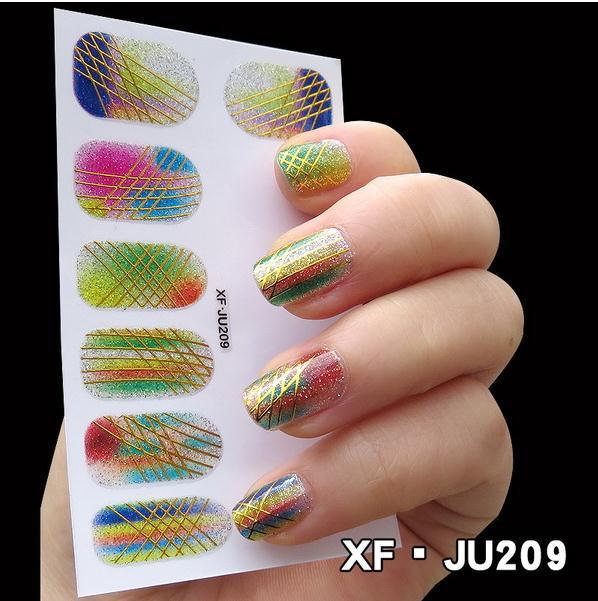 LANSOON Nail Stickers Water Decals Butterfly Floral Animal Colorful Geometry Slider Manicure Nail Art Decoration