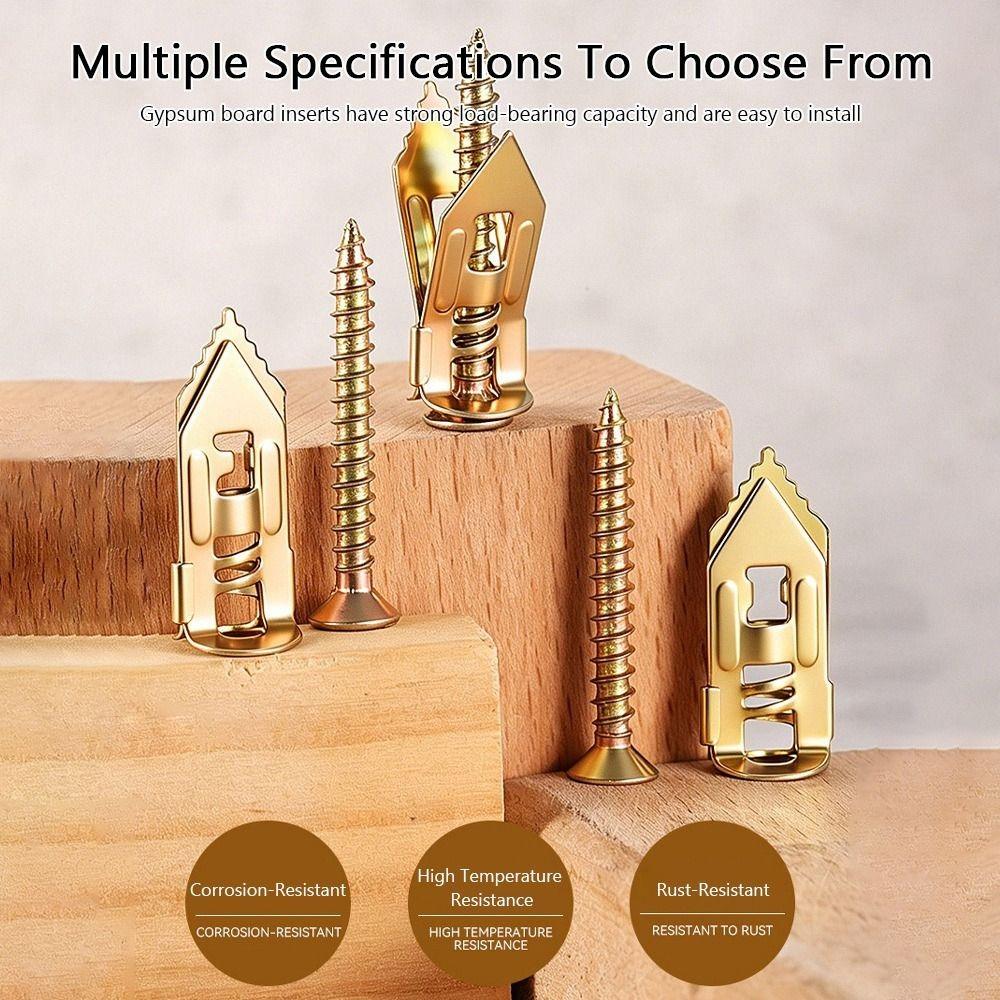 30Pcs/50Pcs Thickened Manganese Steel Wall Fastener High Hardness Steel Anchor Drywall Installation