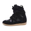 7 Inner Height Increase Leather High-top Little White Shoes Women's Autumn New Velcro Casual Sports Shoes