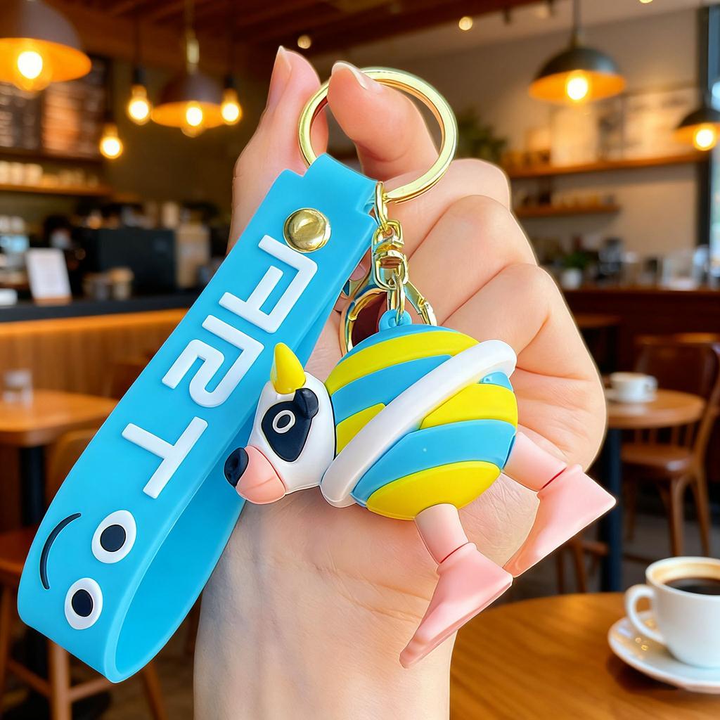 New Fun Keyrings Italian Brainrot Animals Keychain Tralalero Tralala Tung Tung Tung Sahur Ballerina Cappuccino Doll Toy Gifts