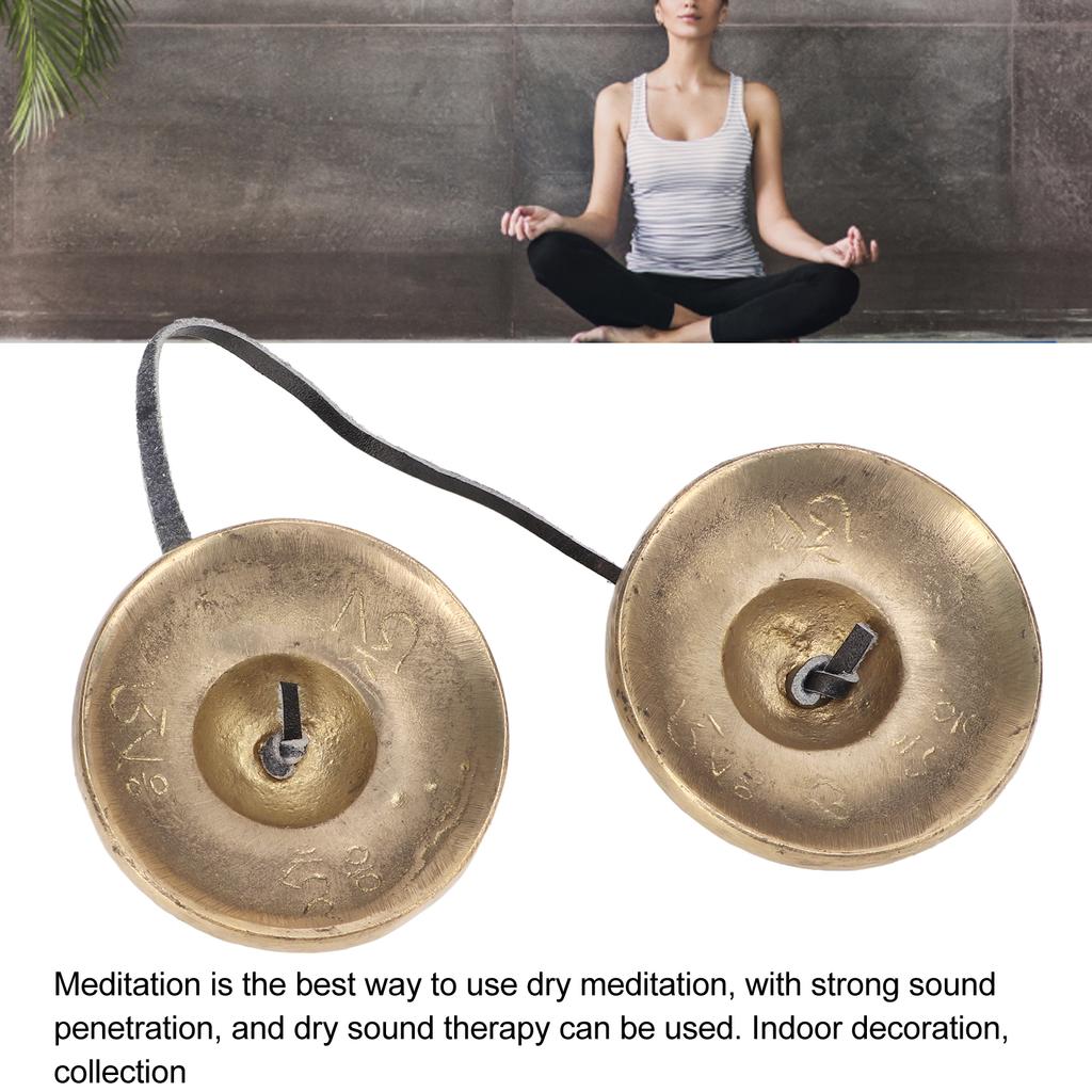 Tibetan Cymbals Auspicious Symbols Handcraft Tibetan Tingsha Cymbals Portable Brass Tibetan Bells for Daily Life Yoga