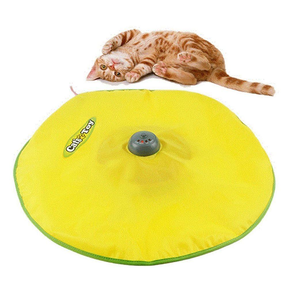 Fabric Material Interactive Cat Toy Feather Attachment Self Entertaining Electronic Cat Toy Move Mouse Design Chew Resistant