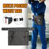 Portable Tool Storage Bag Multi Pocket Durable Canvas Waist Bag For Electricians Carpenters Gardeners Hardware Organizer Bag