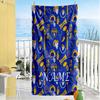 Rams Touchdown Celebration Customize Your Name Beach Towel Soft Durable Quick-Dry Portable for SwimmingBeachCamping Travel Beach AccessoriesGym