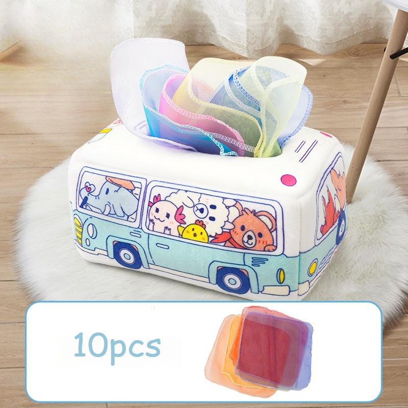 Baby Draw Paper Towel Tearing Tissue Box Baby Puzzle Early Education Montessori Children Cloth Toys Sensory Gift Montessori Toys