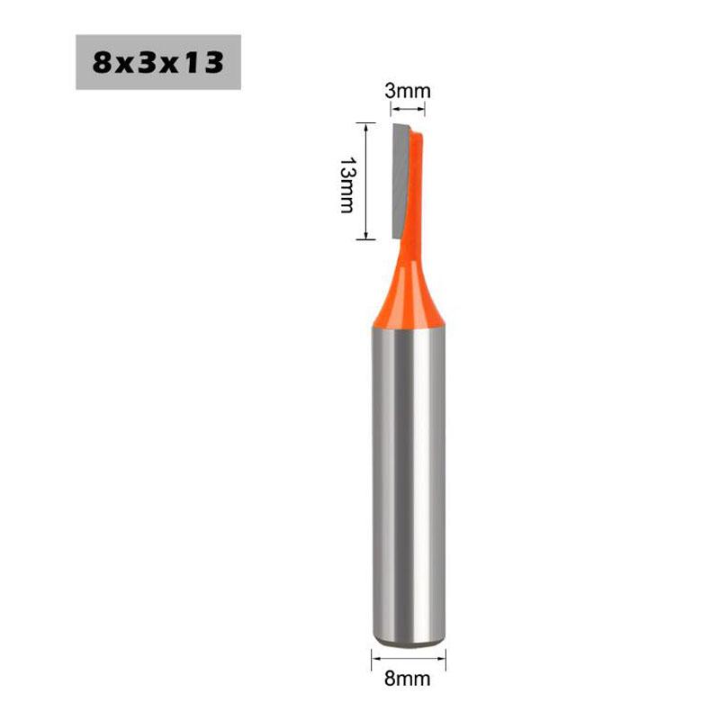 

1/3 шт., 8 мм, хвостовик, одна флейта, прямая фреза, карбид вольфрама, фреза по дереву, инструмент для работы по дереву 8*3*12 красный
