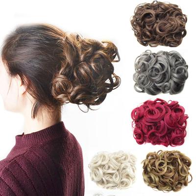 Lockiga Hår Chignons Hårknut Hårklämma På Hår Bröllop Retro Stil