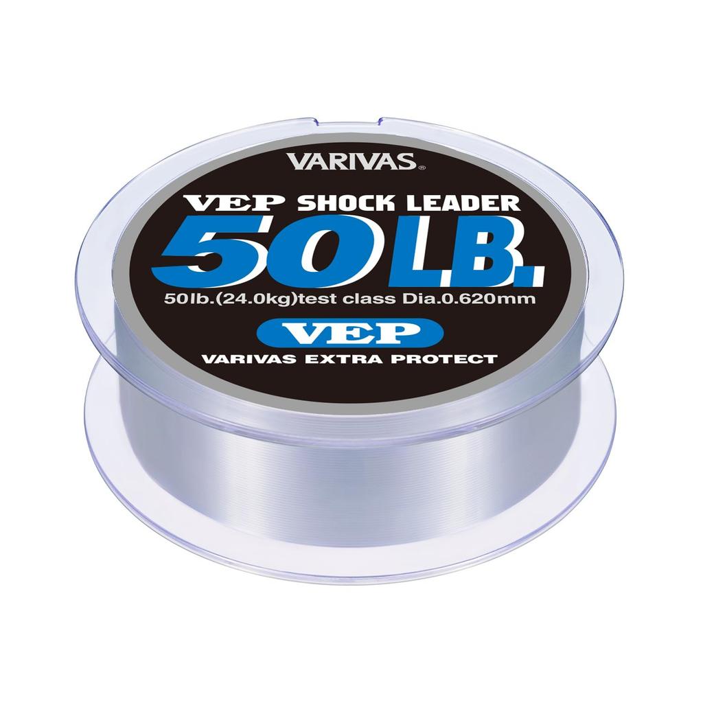Morris Varivas VEP Shock Natural Leader, Nylon, 50m, 14#, 50lb,