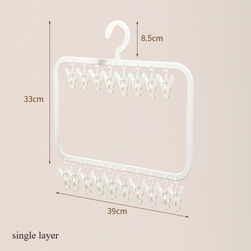 Multi-clip Sock Drying Rack Multi-functional Removable Space-saving Socks Underwear Towel Household Storage Rack