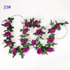 24m Silk Long Rose Fake Flower Ivy Vine Leaf Garland Wedding Party Home Decor
