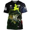 New Fishing Shirt Men's Summer Clothing Fish Graphic O Neck Oversized Tops 2024 Casual Outdoor Apparel For Male Shirt Tee 5XL