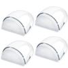 Türstopper, [4er-Pack] Transparente Türstopper und Stopper Klebender Türstopper für Boden und Parkett, Türstopper Schutz für Türen und Wände