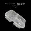 Disposable 3-Compartment Food Container with Flat Lid