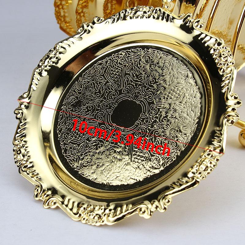 WTEMPO 6PCS Coasters with Rack Retro High-end Home Decorative Ornaments Cup Coffee Placemats Heat Insulation Pads