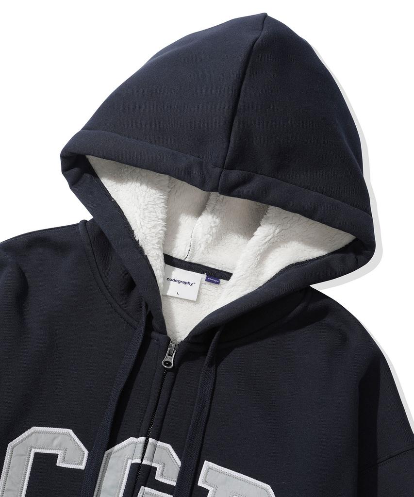 Cgp Arch Logo Boa Hoodie Zip-Up_Dark Navy