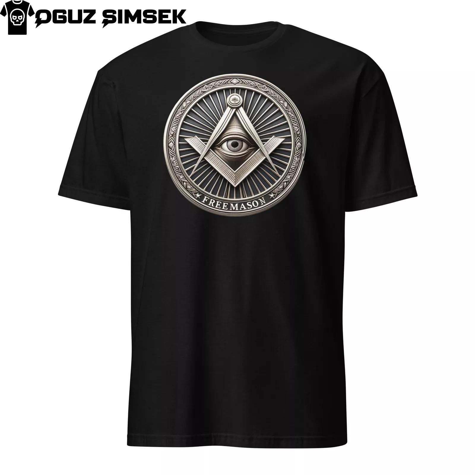Masonic Freemason Illuminati Symbol All-Seeing Eye Unisex T-Shirt Mens Womens Tees Top Tee 4XL