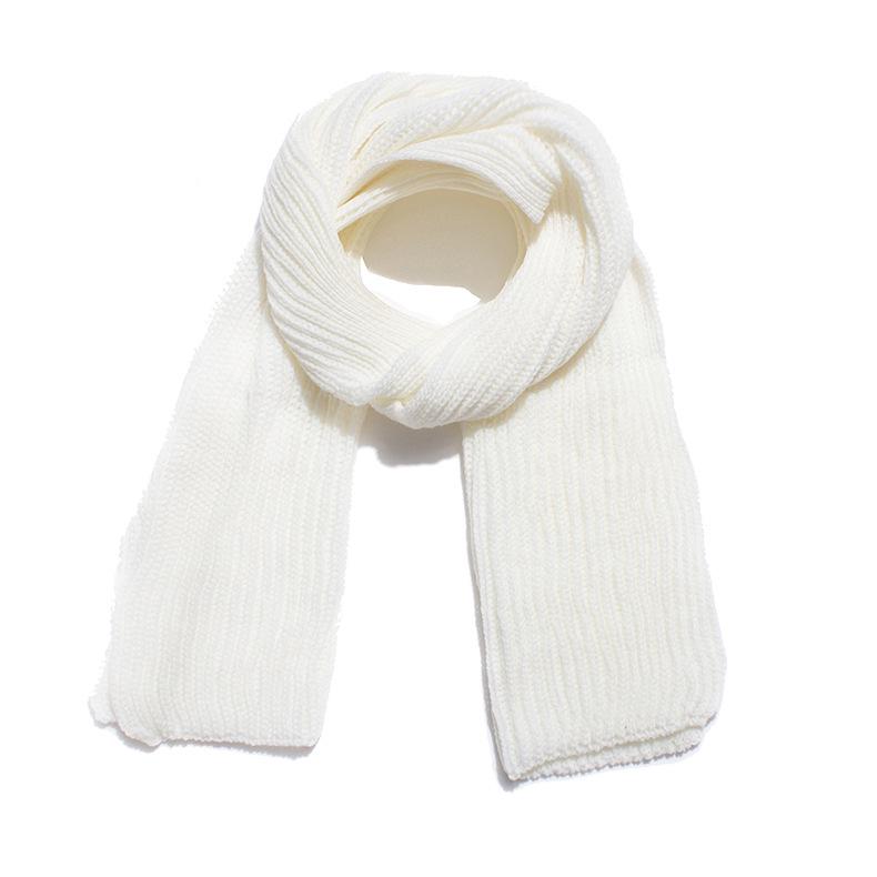 Autumn and winter new acrylic solid color wool scarf men's and women's couple extended wool scarf shawl