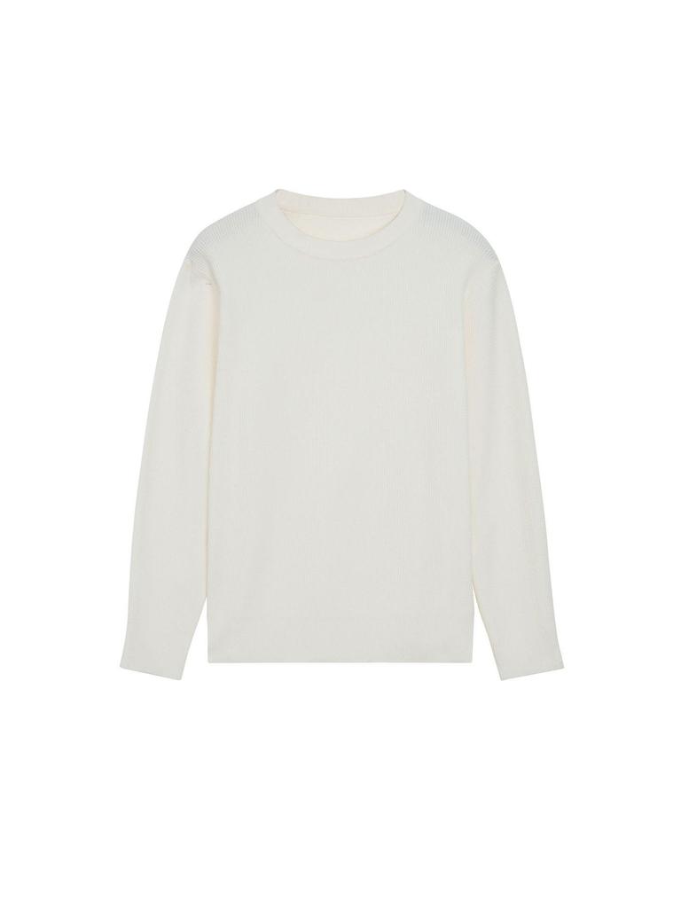 Old Money Style Men's Round Neck Long Sleeve Knit Sweater - Autumn/Winter Casual High-End Feel