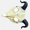 Halloween Goat Cosplay Mask, Goat Head Skeleton Mask for Halloween Party