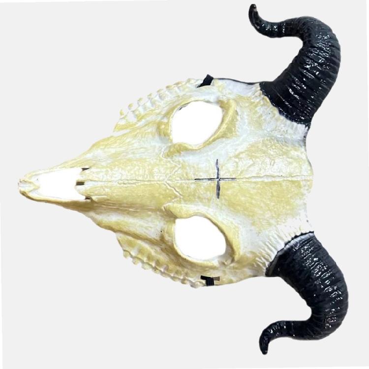 Halloween Goat Cosplay Mask, Goat Head Skeleton Mask for Halloween Party