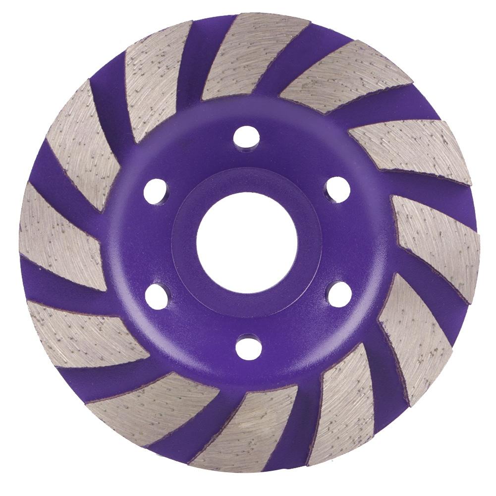 100mm*5mm Diamond Segment Grinding Wheel Disc 6 Holes For Marble Concrete Stone