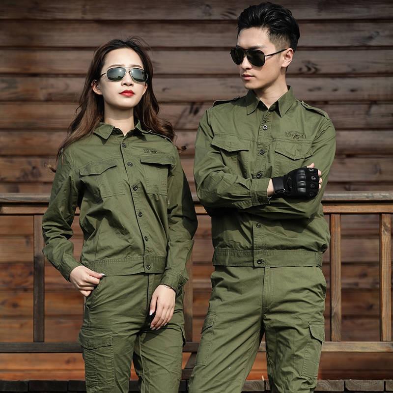 

Shirts Overalls Suits Men s Cotton Outdoor Labor Protection Thin Women s Factory Military Green Training Uniforms 185 Recommended weight 160-180 kg