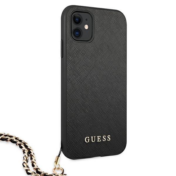 Guess Guhcn61Sasgbk Iphone 11 6,1 / Xrczarny/Black Hardcase Saffiano Chain