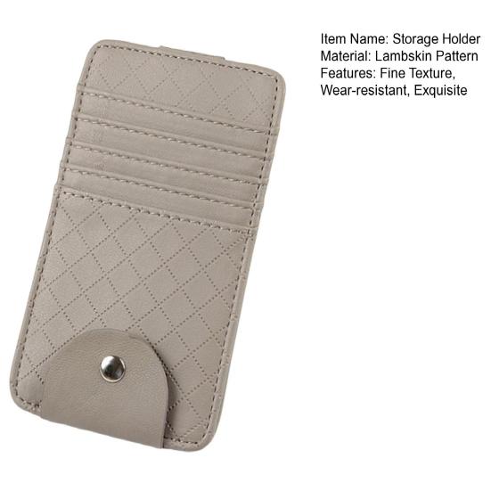 Car Visor Clip Convenient Not Easy To Fade Fine Stitching Anti Scratch Wear Resistant Sun Visor Storage Accessory Car Multifunctional Card Clip